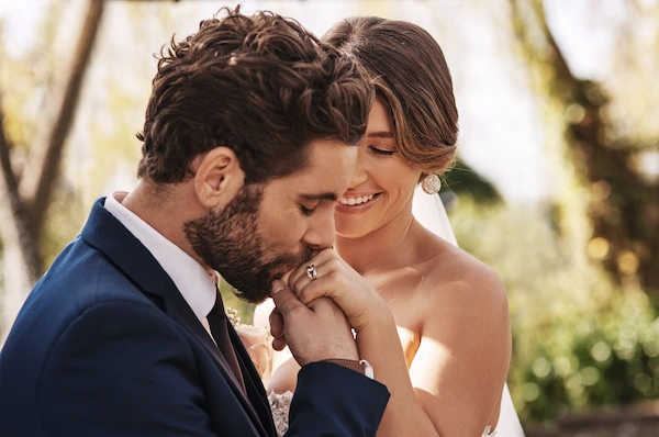Newlyweds in love