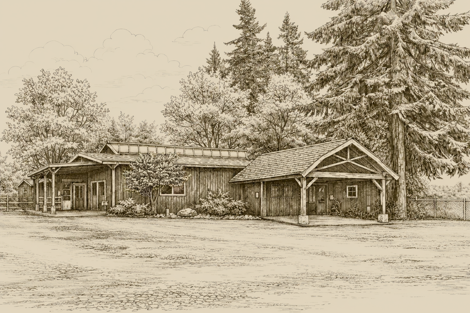 Sixpence Estate exterior illustration